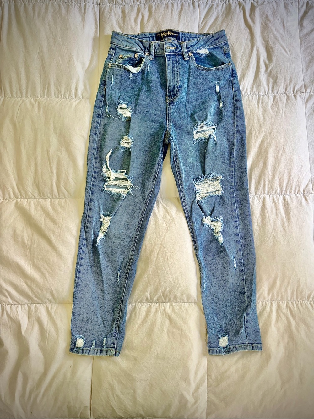 Indigo Rein High-Rise Distressed Women’s Jeans - Light Blue